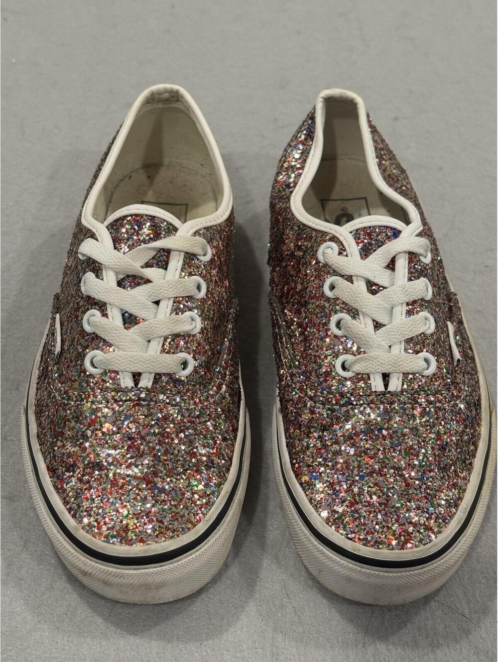 Vans Low Top Multi Color All Over Sequin Decorated Lace Up Women’s 7.5 Skater
